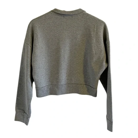Reformation Marla Half Zip Cropped Sweatshirt Women’s‎ Size XS Gray - Picture 3 of 7